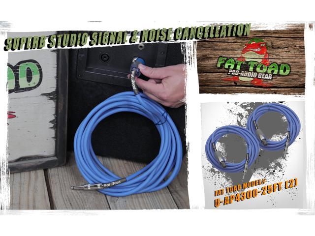 Speakon to 1/4 Male Cables (2 Pack) by Fat Toad 25 ft Professional Pro Audio Blue DJ Speaker PA Cord with Twist Lock Connector 12 AWG Wire for Impeccable Studio Recording & Stage Performance Gear - image 5