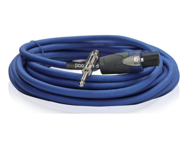 Speakon to 1/4 Male Cables (2 Pack) by Fat Toad 25 ft Professional Pro Audio Blue DJ Speaker PA Cord with Twist Lock Connector 12 AWG Wire for Impeccable Studio Recording & Stage Performance Gear - image 3