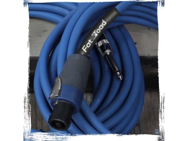 Speakon to 1/4 Male Cables (2 Pack) by Fat Toad 25 ft Professional Pro Audio Blue DJ Speaker PA Cord with Twist Lock Connector 12 AWG Wire for Impeccable Studio Recording & Stage Performance Gear - image 6