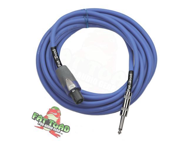 Speakon to 1/4 Male Cables (2 Pack) by Fat Toad 25 ft Professional Pro Audio Blue DJ Speaker PA Cord with Twist Lock Connector 12 AWG Wire for Impeccable Studio Recording & Stage Performance Gear - image 4