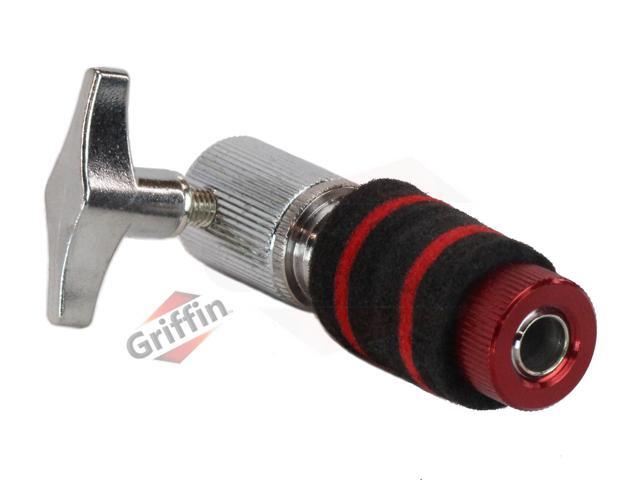 GRIFFIN Hi-Hat Clutch Mount Deluxe Version Alloy Metal Speed Threads Universal Holder to Fit Most Hi-Hat Cymbals, Rods & Hihat Stands Red...