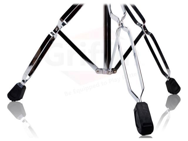 Straight Cymbal Stand by GRIFFIN Deluxe Percussion Drum Hardware Set for Mounting Medium-Duty Crash, Ride & Splash Cymbals Double Braced Legs,...
