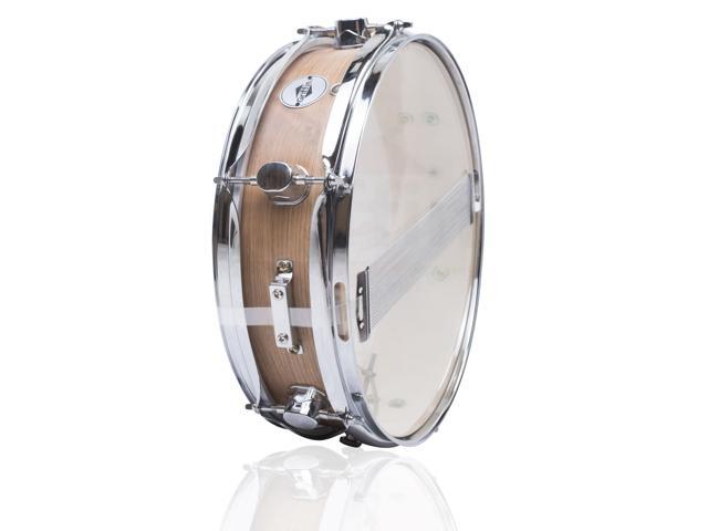 Piccolo Snare Drum 13' x 3.5' by GRIFFIN 100% Poplar Shell with Oak Wood Finish & Coated Drum Head Professional Marching Drummers Deluxe...