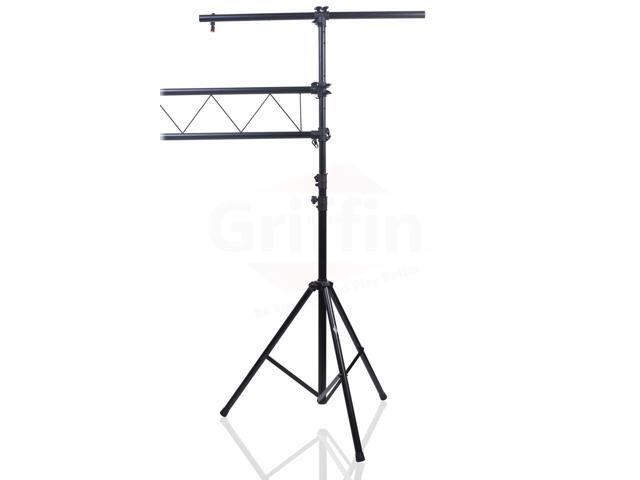 Light Truss Stand System by GRIFFIN I-Beam Trussing Set & DJ Booth Platform Kit Hanging Mount Lighting Package for Music Gear, PA Speakers, Can...
