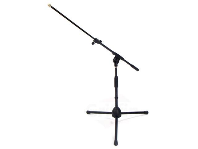 Short Microphone Stand with Boom Arm by GRIFFIN Low Profile Tripod Mic Stand Mount for Kick Bass Drum, Studio Desktop Recording, Singing, &...