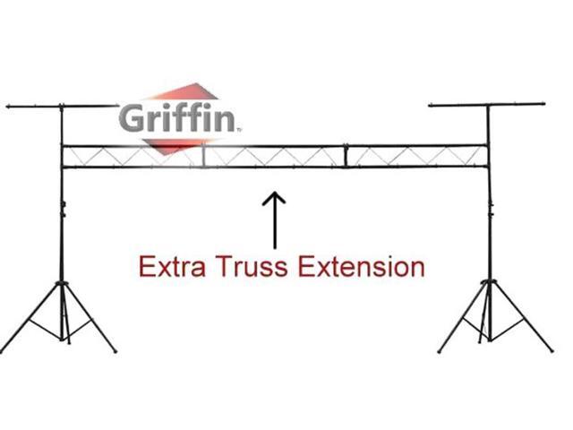 Light Truss Stand System by GRIFFIN I-Beam Trussing Set & DJ Booth Platform Kit Hanging Mount Lighting Package for Music Gear, PA Speakers, Can...