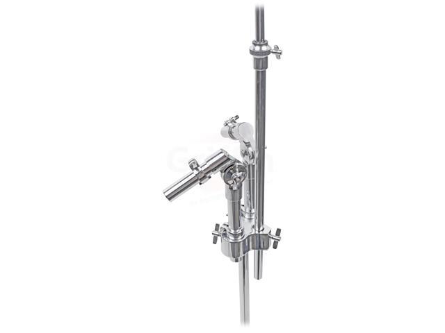 Double Tom Drum Stand with Cymbal Arm by GRIFFIN Drummers Percussion Set Hardware with Dual Drum Mounts Medium Duty Tom Holder with Double...
