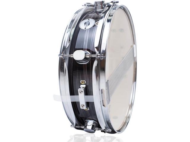 Piccolo Snare Drum 13' x 3.5' by GRIFFIN 100% Poplar Wood Shell with Zebra Wood Finish & Coated Drum Head Professional Marching Drummers...
