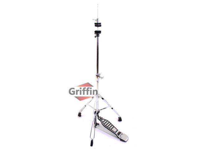 GRIFFIN Cymbal Stand Hardware Pack 4 Piece Set Full Size Percussion Drum Hardware Kit with Snare Mount, Hi-Hat Pedal, Cymbal Boom, & Straight...