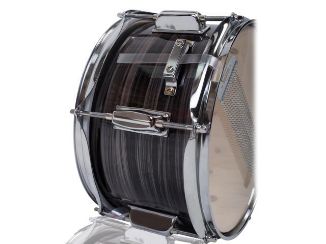 Popcorn Snare Drum by GRIFFIN Firecracker Acoustic 10' x 6' Poplar Shell with Zebra Wood PVC Soprano Mini Concert Marching Percussion Musical...
