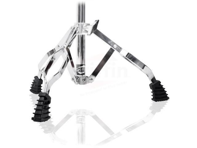 Snare Stand & Drum Throne 2-PACK Set by GRIFFIN Percussion Chrome Hardware Kit & Double Braced Light-Weight Mount for Standard Snares, Tom-Toms &...