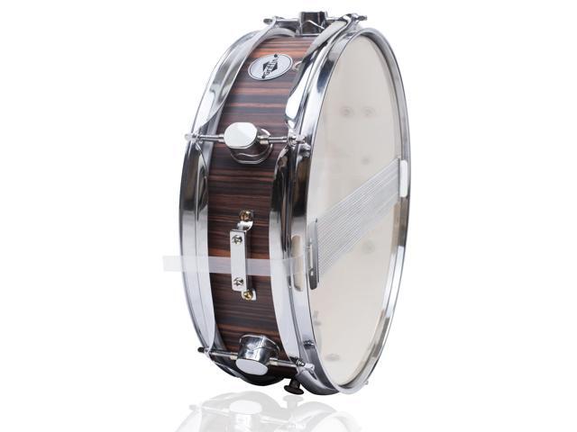 Piccolo Snare Drum 13' x 3.5' by GRIFFIN 100% Poplar Wood Shell with Black Hickory Finish & Coated Drum Head Professional Drummers Deluxe...
