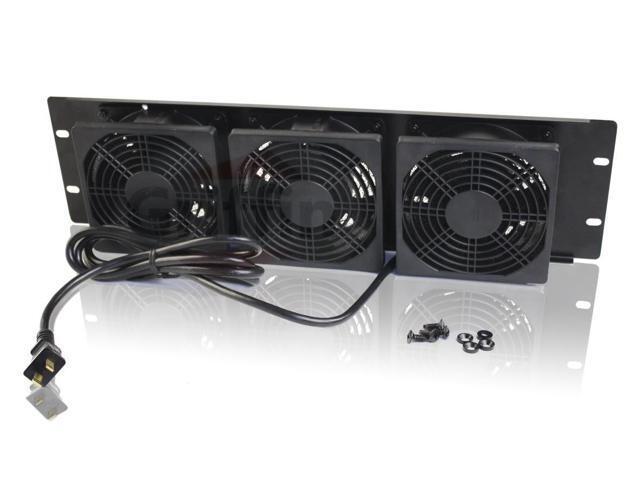 GRIFFIN Rackmount Cooling Fan 3U Ultra-Quiet Triple Exhaust Fans, Keep Studio Audio Equipment Gear Cool Rack Mount on Network IT System Server...