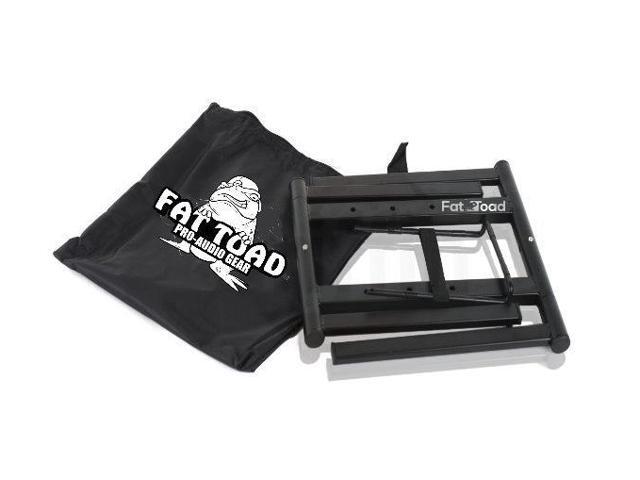 Folding DJ Laptop Stand with Sub-tray Shelf by FAT TOAD Pro Audio Computer Table Top Rack Stand Mount for iPads, Mixer Controller & Tablets ...