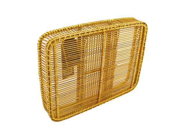 ShelterCast Bamboo Serving Tray for Dinner, Tea, Bar, Table, Breakfast Tray, Good for Parties. 16'l x 12' W x 2'h Gold(Small)