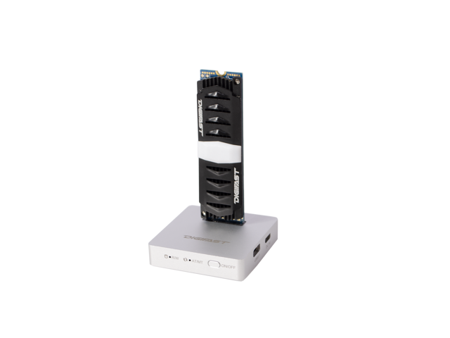 Digifast M.2 NVMe SSD Docking Base, USB3.2 GEN2 Type-C (10 Gbps), Lightweight, Portable Design - Silver