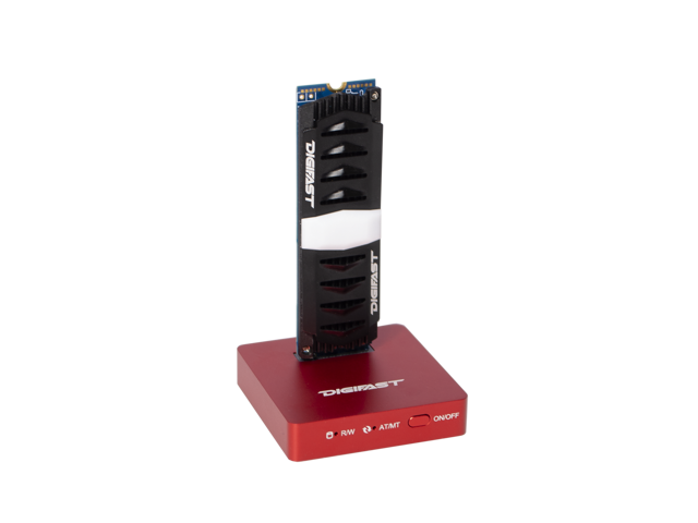 Digifast M.2 NVMe SSD Docking Base, USB3.2 GEN2 Type-C (10 Gbps), Lightweight, Portable Design - Red