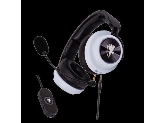 Digifast Orpheus White Gaming Headset, Noise-Canceling Adjustable Microphone, Remote Vol/Mic Control, Plug & Play, 50 mm driver