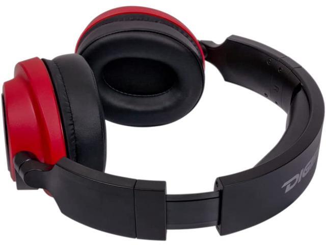 Digifast Orpheus Red Gaming Headset, Noise-Canceling Adjustable Microphone, Remote Vol/Mic Control, Plug & Play, 50 mm driver
