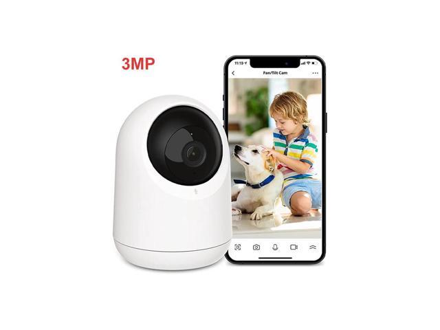 SwitchBot Pan/Tilt Cam 3MP 2K Indoor Security Camera, Smart 360-degree Pan Tilt WiFi(2.4G) Motion Tracking, Night Vision, Two-Way Audio, Works.