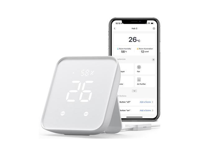 SwitchBot Hub 2 Work as a WiFi Thermometer Hygrometer, IR Remote Control, Smart Remote and Light Sensor, Compatible with Alexa & Google Assistant photo