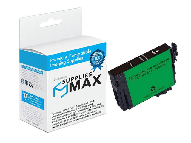 SuppliesMAX Remanufactured Replacement for WorkForce WF-3720/WF-3730/WF-3733 Bla