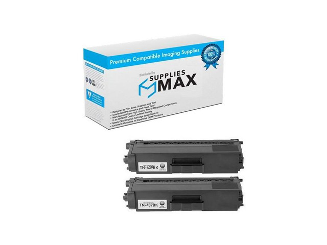 SuppliesMAX Compatible Replacement for Brother HL-L9310CDW/MFC-L9570CDW Black Ultra High Yield Toner Cartridge (2/PK-9000 Page Yield) (TN-439BK_2PK)