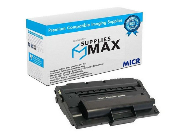 SuppliesMAX Compatible MICR Replacement for Ricoh AC-205/AC-205L/Aficio FX-200L Black Toner Cartridge (5000 Page Yield) (TYPE 2185) (412660)