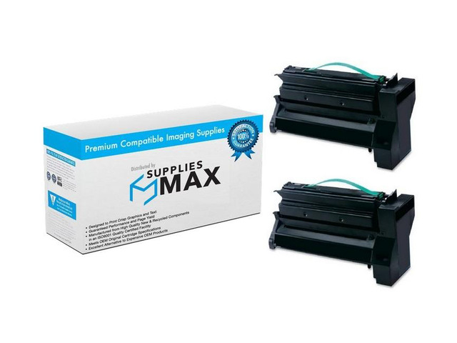 SuppliesMAX Compatible Replacement for IBM InfoPrint Color 1754 Express/Color 1764-MFP Black High Yield Toner Cartridge (2/PK-10000 Page Yield)...