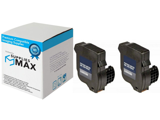 SuppliesMAX Compatible Replacement for Hasler WJ-20 Red Postage Meter Inkjet (2/