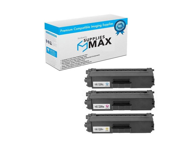 SuppliesMAX Compatible Replacement for Brother HL-L9310CDW/MFC-L9570CDW Ultra High Yield Toner Cartridge Combo Pack (C/M/Y) (TN-439CMY)