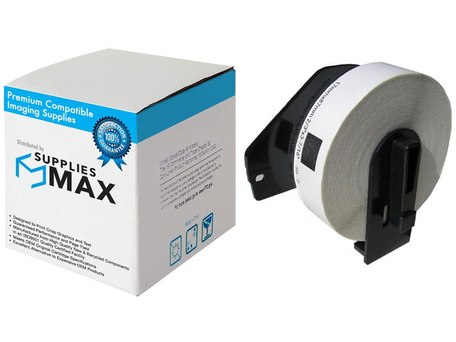 SuppliesMAX Compatible Replacement for Brother White Die-Cut File Folder Label T