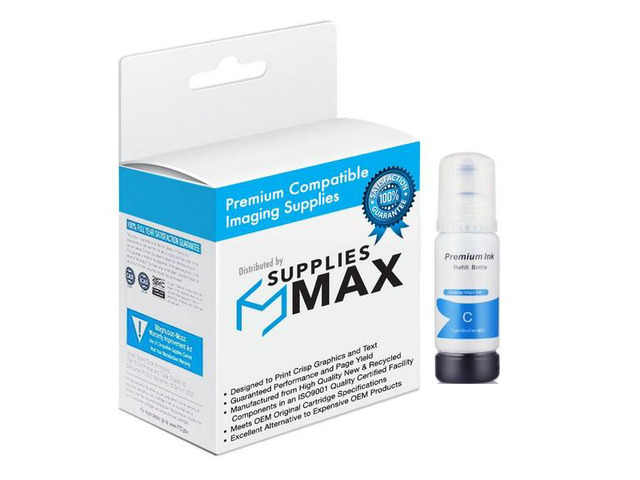 SuppliesMAX Compatible Replacement for Expression Eco-Tank ET-7700/ET-7750 Cyan