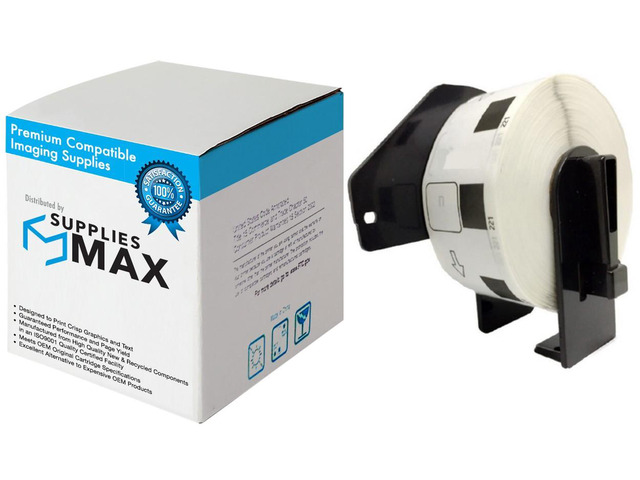SuppliesMAX Compatible Replacement for Brother White Square Paper Adhesive Label