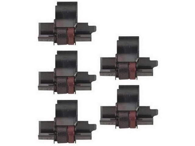 SuppliesMAX Compatible Replacement for Casio HR-100/150/170 Black/Red Ink Rollers (5/PK) (AD4150)