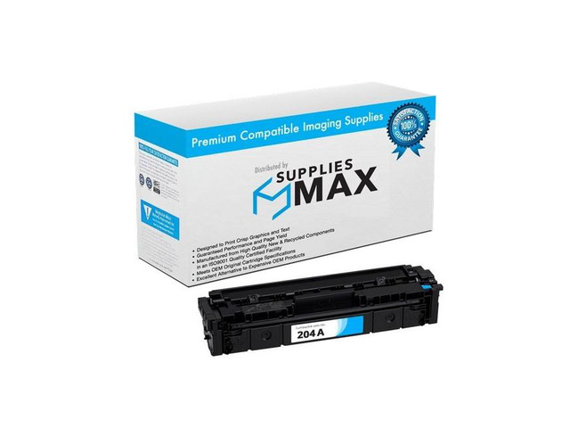 SuppliesMAX Compatible Replacement for HP Color Laser Jet MFP M154N/M154NW/M180N/M180NW/M181FW Cyan Toner Cartridge (900 Page Yield) (NO. 204A)...