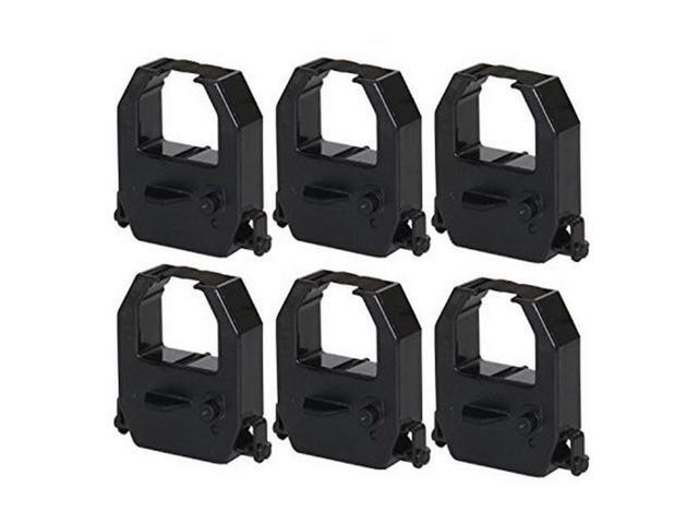 SuppliesMAX Compatible Replacement for Vertex 810 Black Time Clock Printer Ribbons (6/PK) (VEX021000BK)