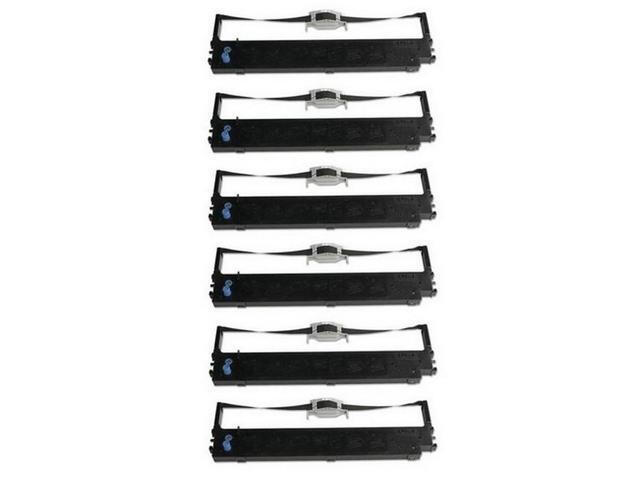 SuppliesMAX Compatible Replacement for Okidata MICROLINE 620/690/ML-620/ML-690 Black Printer Ribbons (6/PK) (O-620-BL)