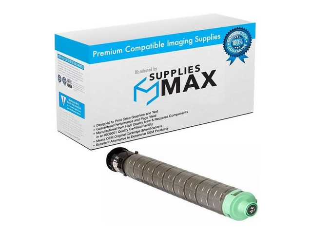 SuppliesMAX Compatible Replacement for Ricoh Aficio SP-C840DN/SP-C842DN Series Black Toner Cartridge (43000 Page Yield) (TYPE SP-C840A) (821255)