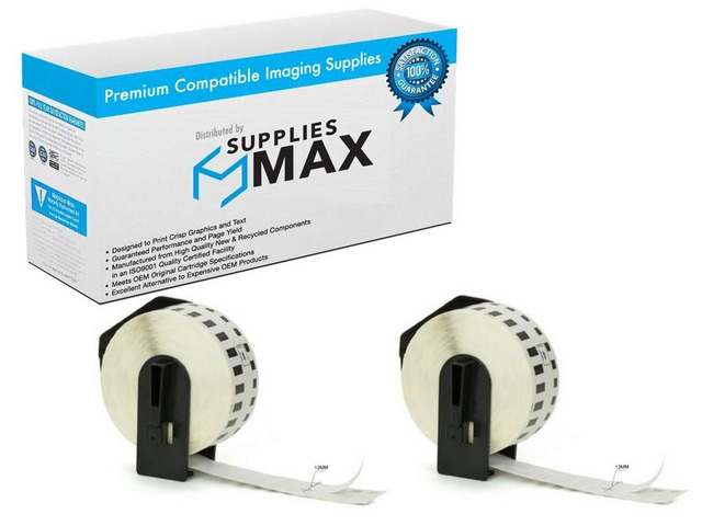 SuppliesMAX Compatible Replacement for Brother White Continuous Length Paper Lab