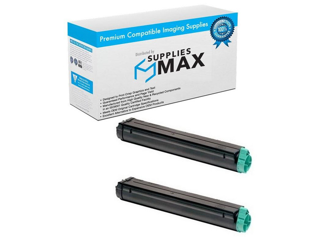 SuppliesMAX Compatible Replacement for Okidata B4400/B4550/B4600 Series Toner Cartridge (2/PK-3000 Page Yield) (TYPE 9) (43502301_2PK)