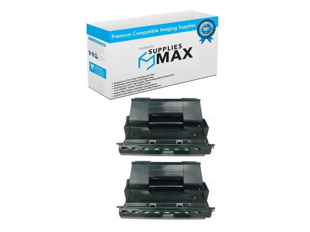 SuppliesMAX Compatible Replacement for Okidata B720DN/B720N High Yield Toner Cartridge (2/PK-20000 Page Yield) (52123602_2PK)