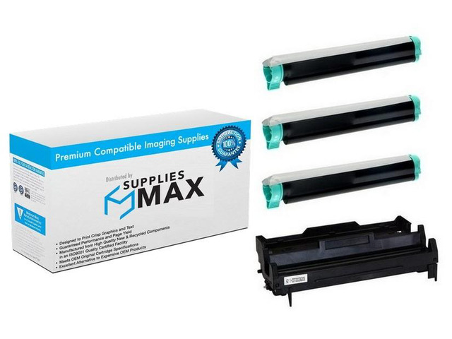 SuppliesMAX Compatible Replacement for Okidata B410DN/B420DN/B430DN/B440DN/MB-400/MB-460/MB-470/MB-480 Series Drum/Toner Value Combo Pack (1-Drum...