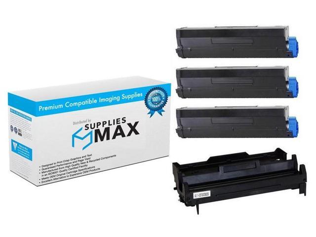 SuppliesMAX Compatible Replacement for Okidata B4550/B4550n/B4600/B4600n/B4600n-MFP Series Drum/High Yield Toner Value Combo Pack (1-Drum...