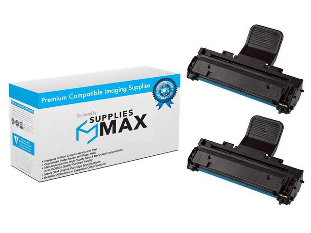SuppliesMAX Compatible Replacement for Samsung SCX-4725/SCX-4725F/SCX-4725FN Toner Cartridge (2/PK-3000 Page Yield) (SCX-P4725A)