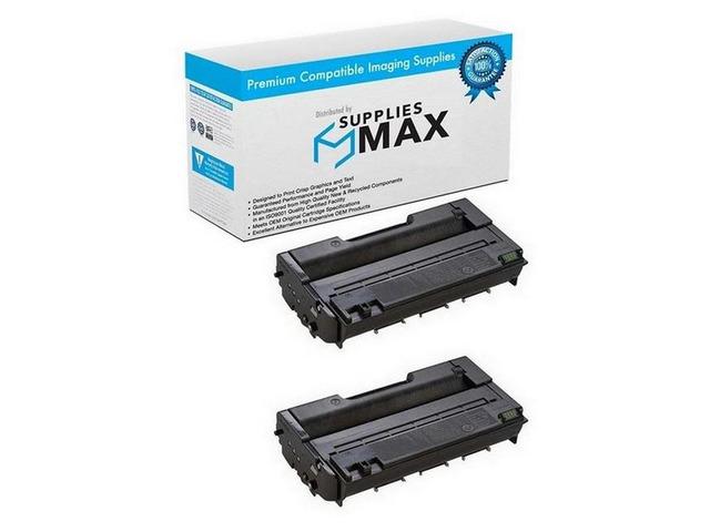 SuppliesMAX Compatible Replacement for Lanier SP-3500N/SP-3500SF/SP-3510DN/SP-3510SF Toner Cartridge (2/PK-6400 Page Yield) (TYPE SP3500XA)...