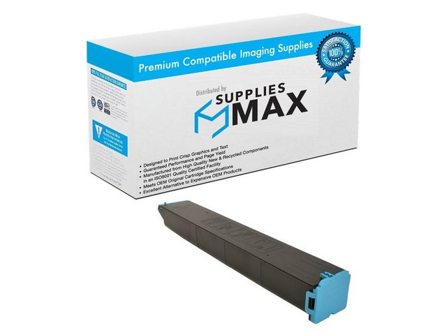 SuppliesMAX Compatible Replacement for Sharp MX-2630/3050/3550/3570/4050/5050/5070/6050/6070 Series Cyan Toner Cartridge (24000 Page Yield)...