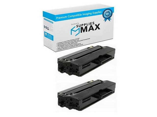 SuppliesMAX Compatible Replacement for Samsung ML-2950/2951/2955/SCX-4701/4705/4726/4728/4729 Toner Cartridge (2/PK-2500 Page Yield) (MLT-P103B)