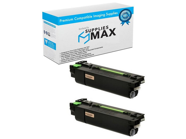 SuppliesMAX Compatible Replacement for Sharp AR-M351/M355/M451/M455/MX-M350/M450 Toner Cartridge (2/PK-750 Grams-35000 Page Yield) (AR-455NT_2PK)