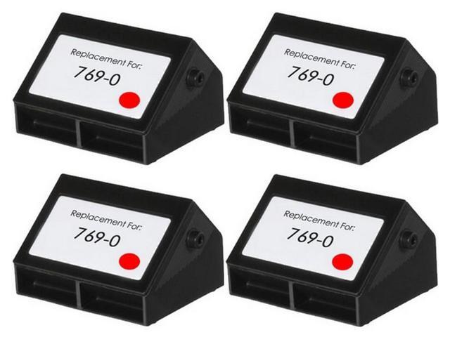 SuppliesMAX Compatible Replacement for Pitney Bowes E700/E707/E745/E747/G700 Red Postage Meter Inkjet (4/PK) (769-4)